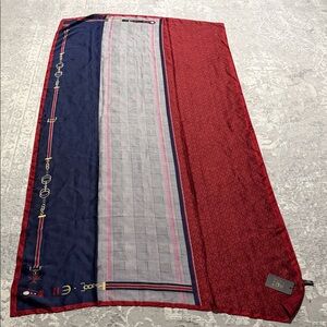 Elegant Red and Blue Scarf